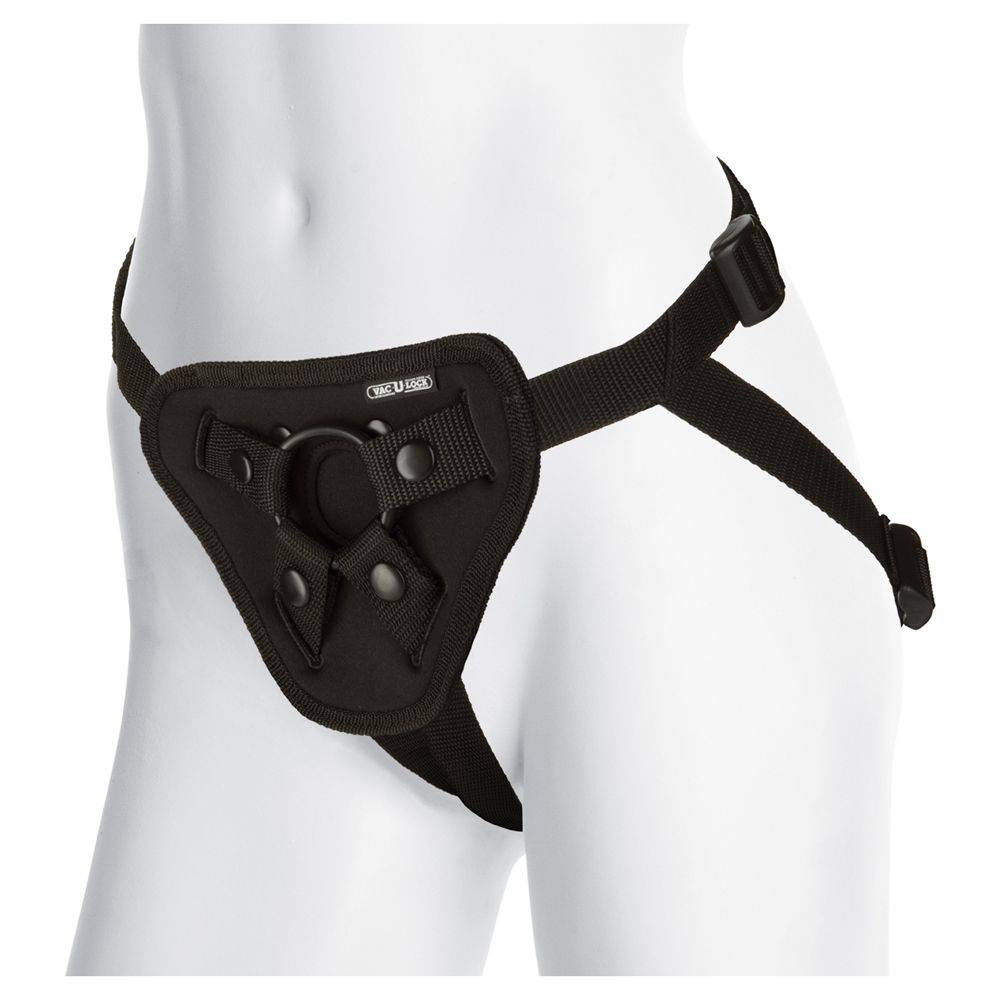 Doc Johnson Vac U Lock Platinum Luxe Harness With Plug Black - Adult Outlet