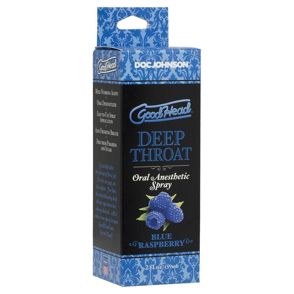 Goodhead Deep Throat Spray Blue Raspberry Multi - Adult Outlet