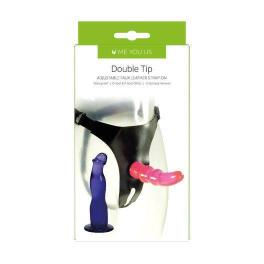 Me You Us Double Tip Strap-On Harness Kit With 2 Dildos - Adult Outlet