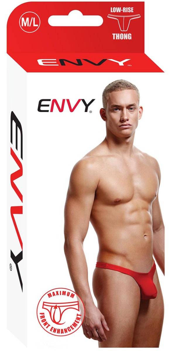 Envy Low Rise Thong Red M/L - Adult Outlet