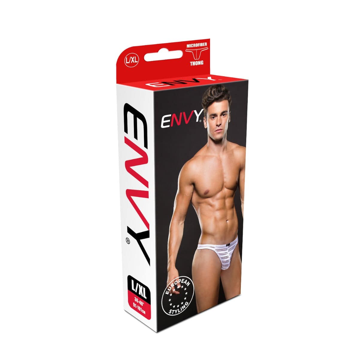 Envy Microfiber Thong White L/XL - Adult Outlet