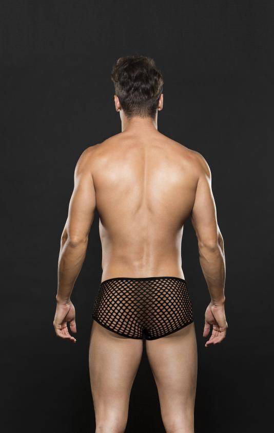 Envy Modern Fishnet Trunk Black M/L - Adult Outlet