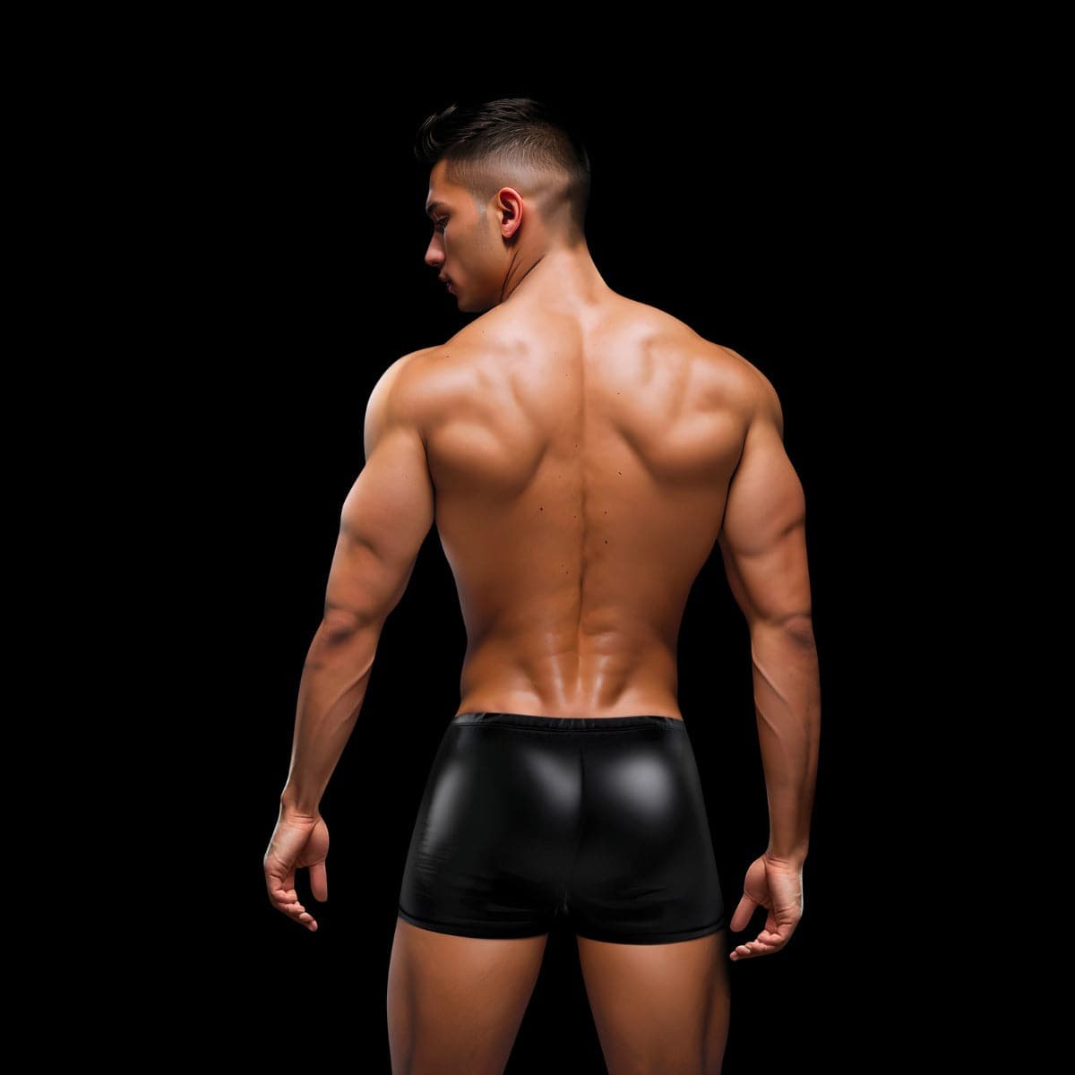 Envy Snap Down Boxer Brief-Black-M/L - Adult Outlet