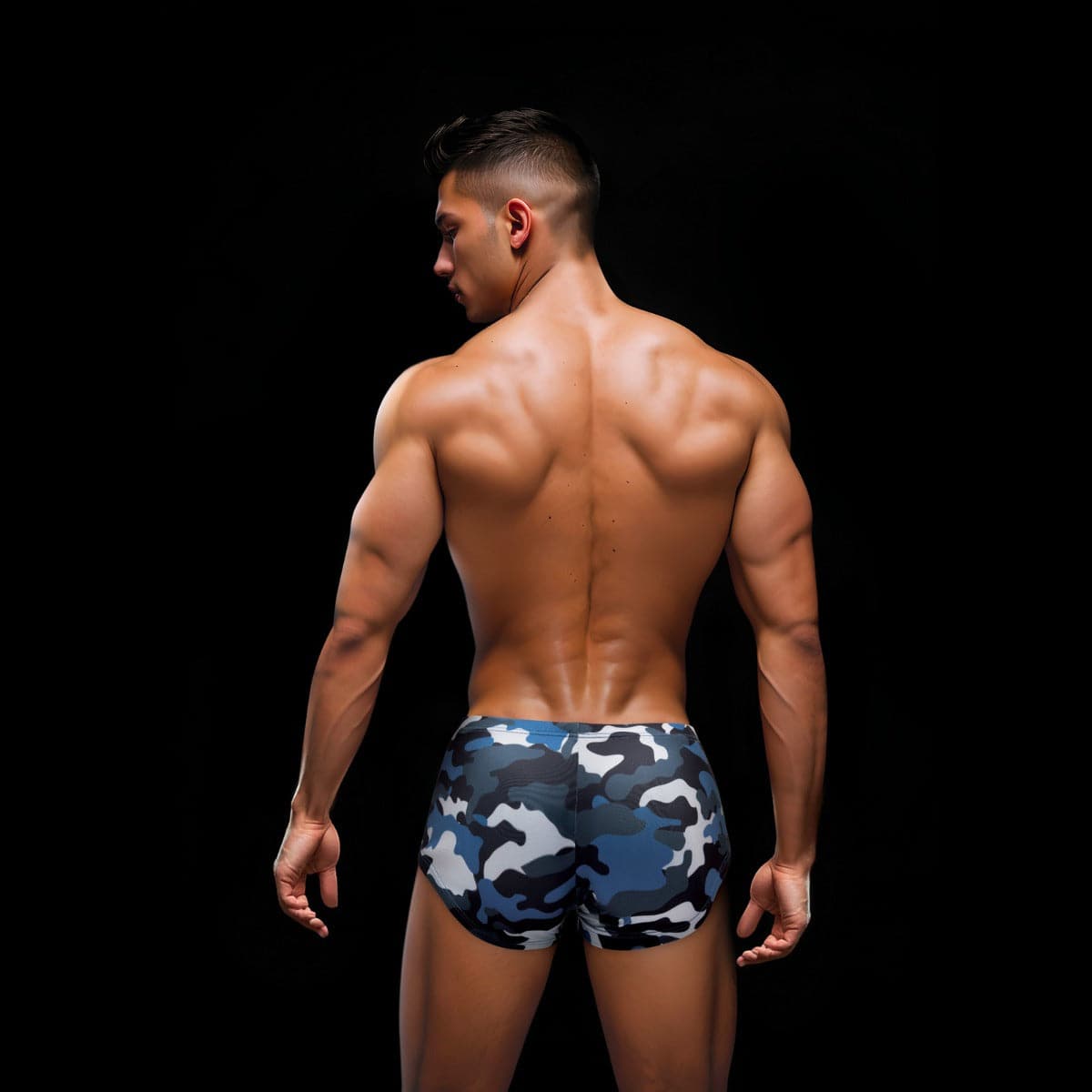 Envy Camo Trunks W/ Dog Tag-Nav-L/XL - Adult Outlet