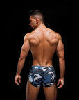 Envy Camo Trunks W/ Dog Tag-Nav-S/M - Adult Outlet