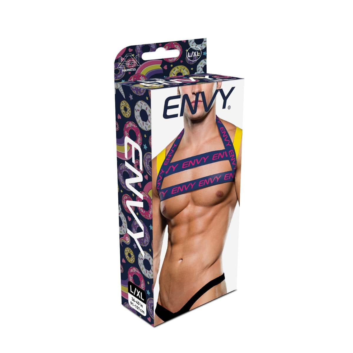 Envy Logo Harness - Blue/Yellow - L/XL - Adult Outlet