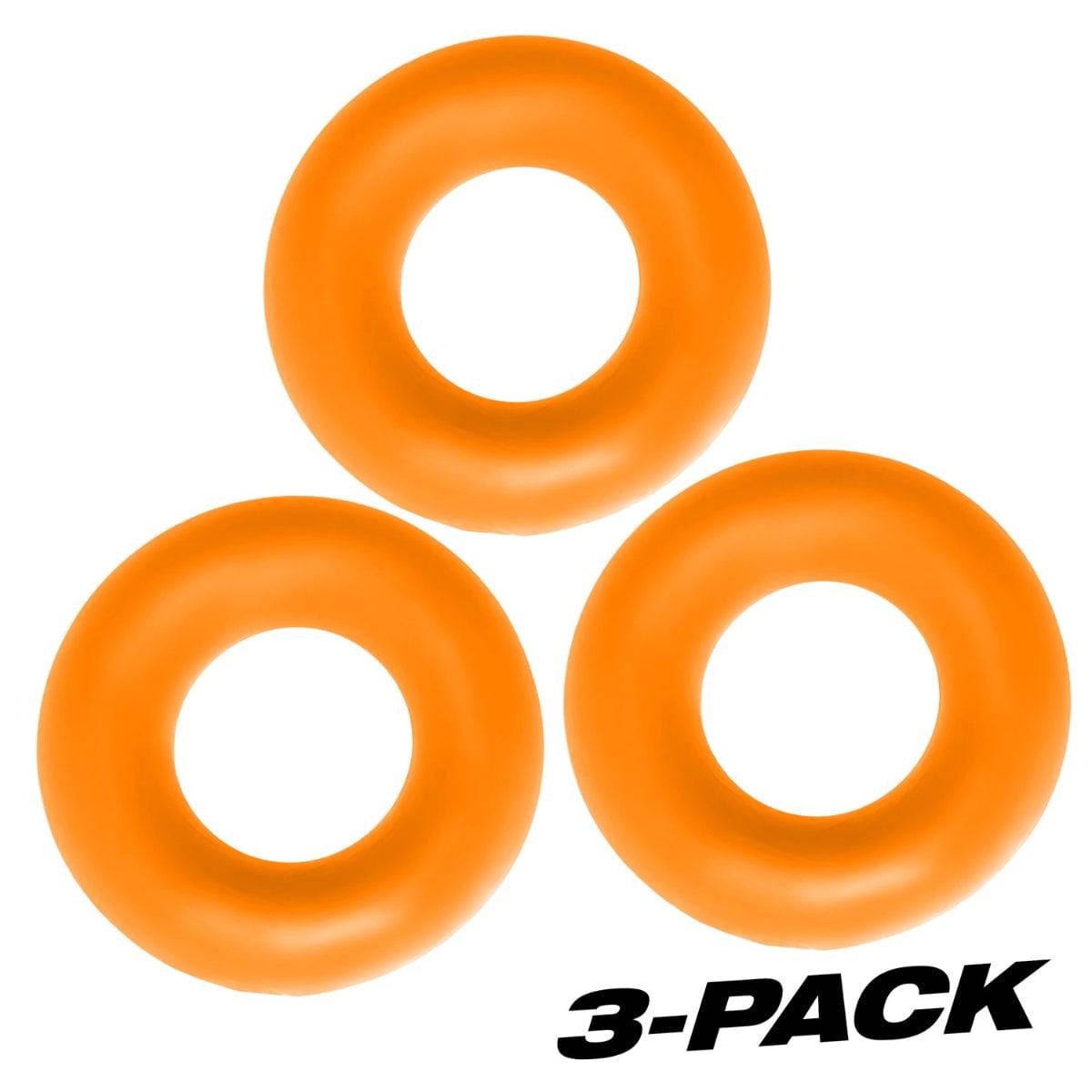 Oxballs Fat Willy 3 Pack Jumbo Cock Rings Orange - Adult Outlet