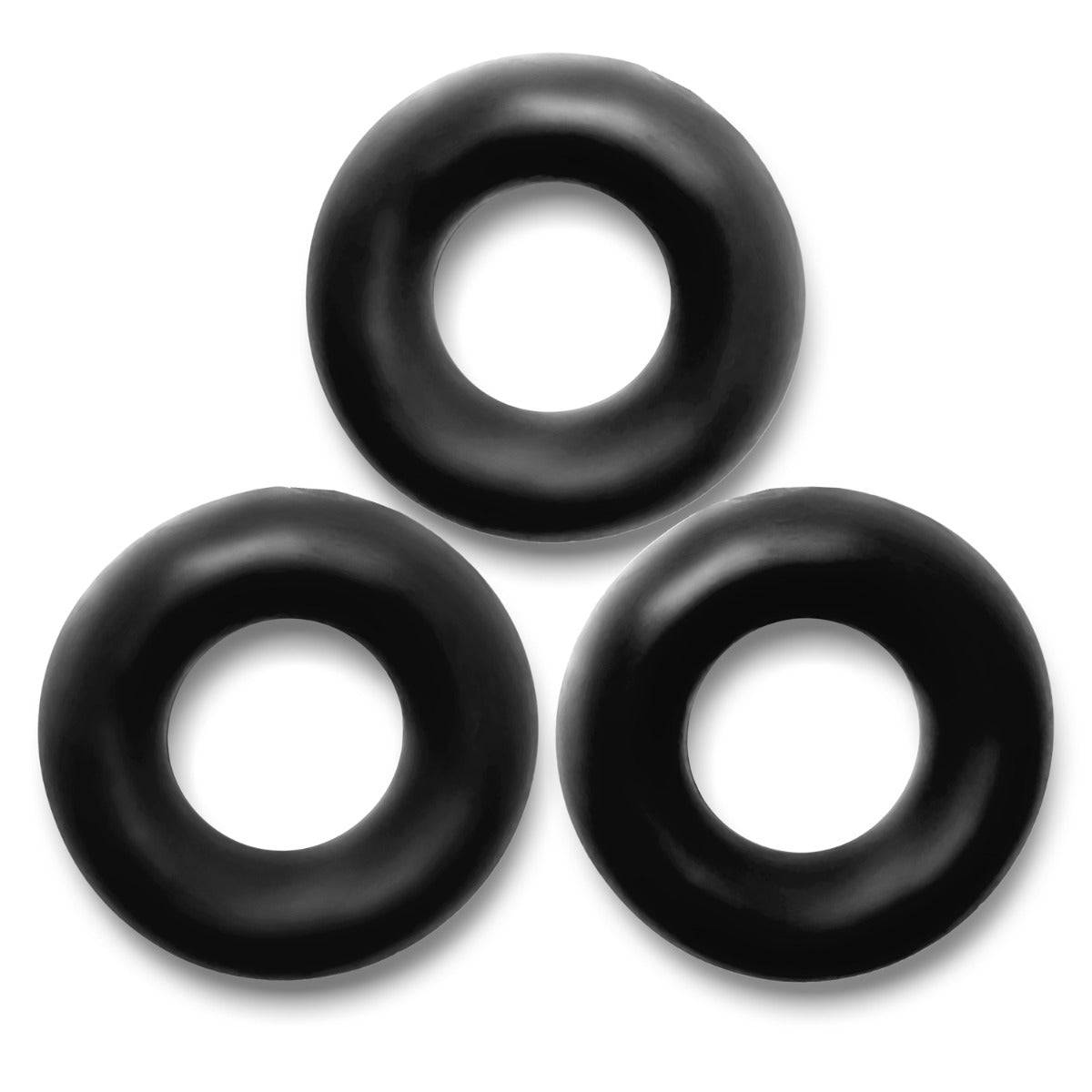 Oxballs Fat Willy 3-Pack Jumbo Cockrings Black - Adult Outlet