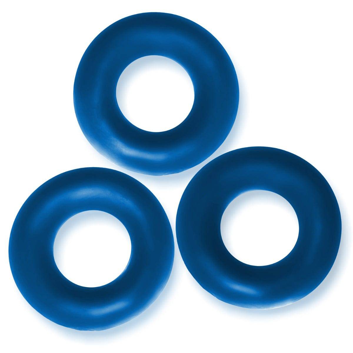 Oxballs Fat Willy 3-Pack Jumbo Cockrings Space Blue - Adult Outlet