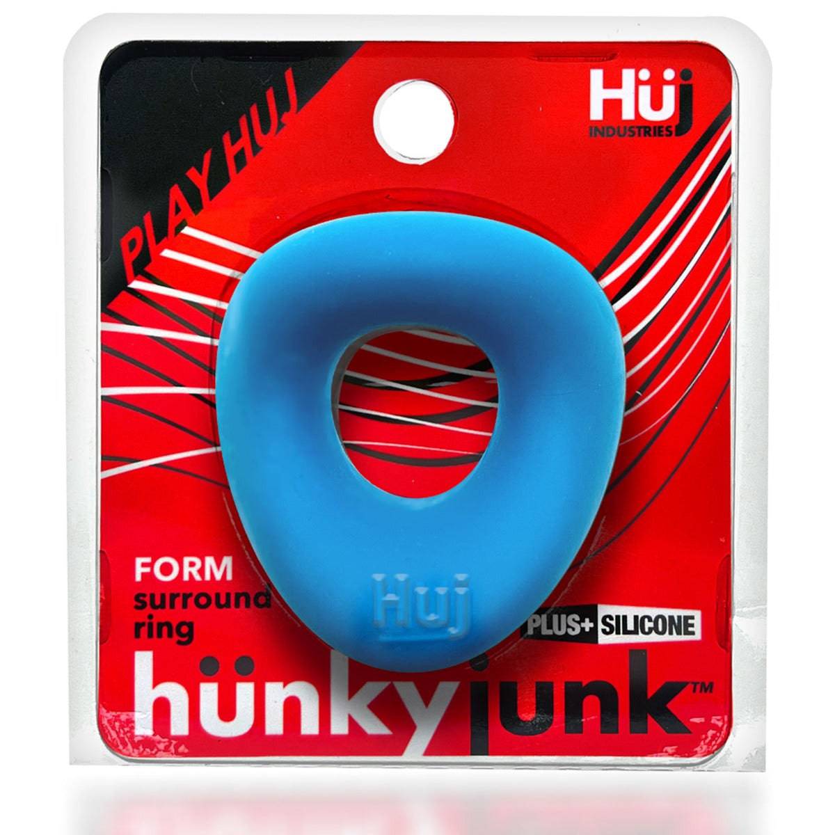 Hunkyjunk Form Silicone Cock Ring Teal Ice - Adult Outlet