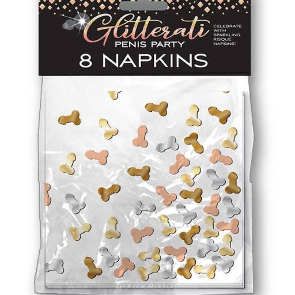 Little Genie Glitterati Penis Party Napkins - Adult Outlet