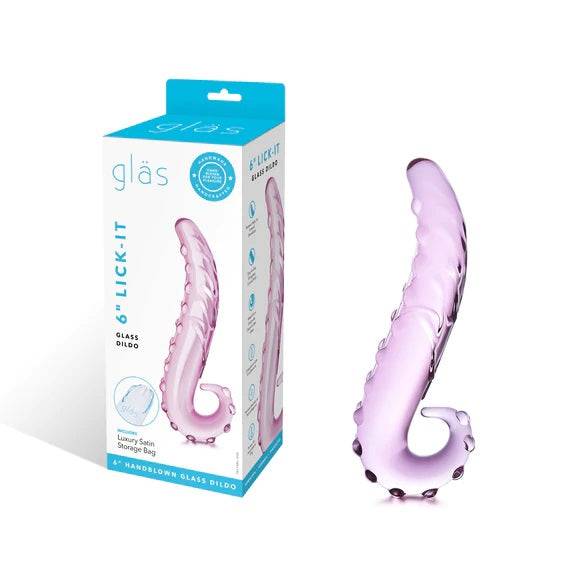 Glas 6Inch Lick It Glass Dildo - Adult Outlet