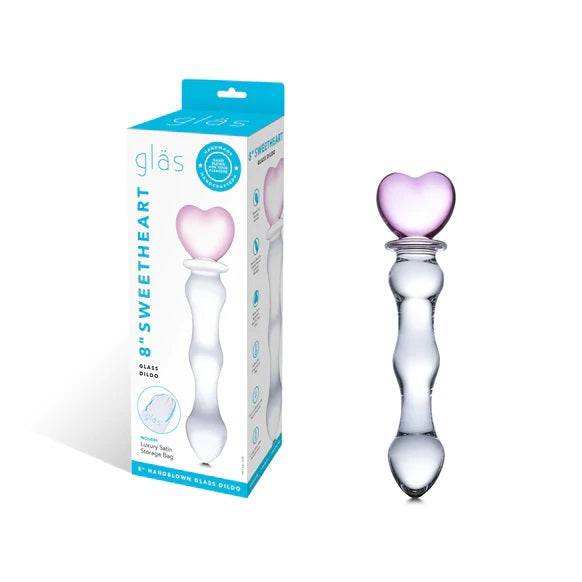 Glas 8Inch Sweetheart Glass Dildo - Adult Outlet