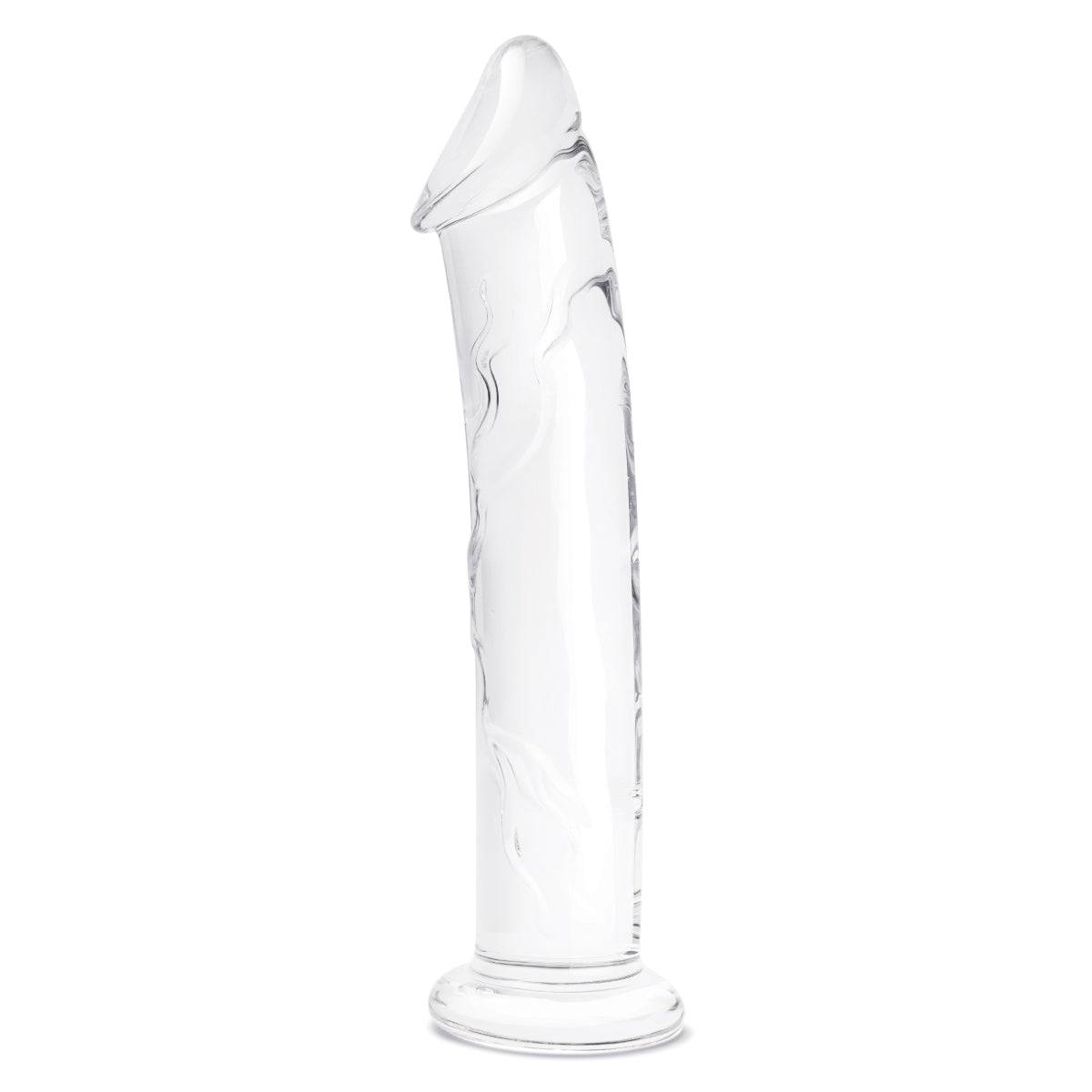 Glass 12Inch Glass Dildo With Veins And Flat Base - Adult Outlet