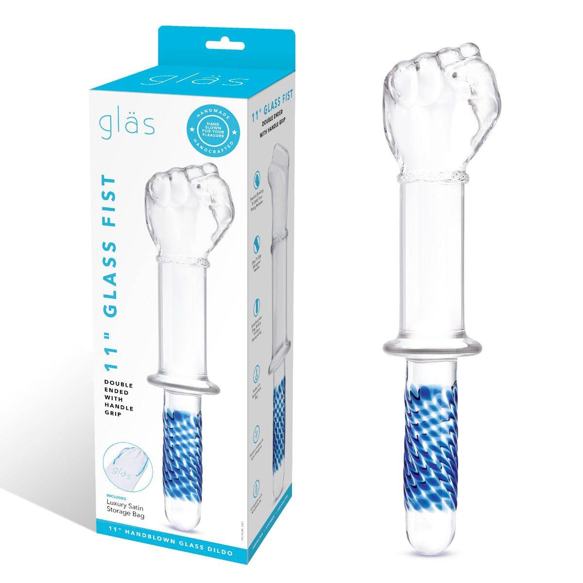 Glas 11Inch Glass Fist Double Ended With Handle Grip - Adult Outlet