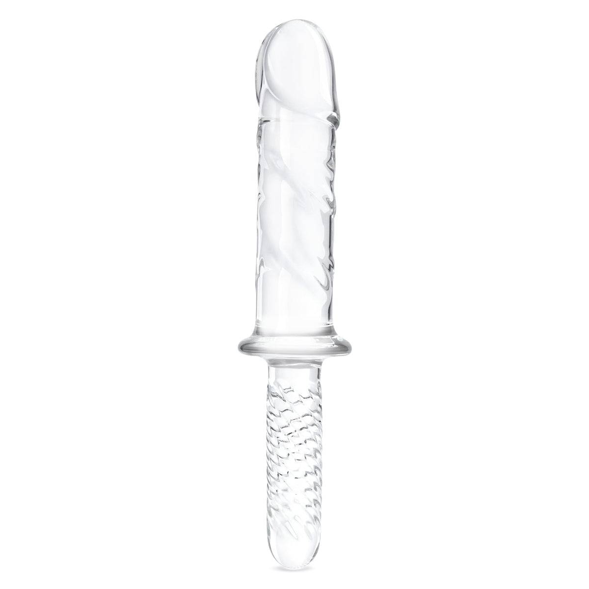 Glas 11Inch Girthy Cock Double Ended With Handle Grip - Adult Outlet