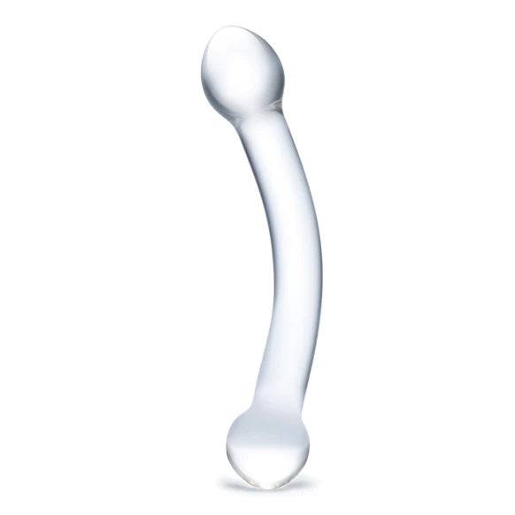 Glas 7Inch Curved Glass G Spot Double Ended Dildo Clear - Adult Outlet