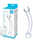 Glas 7Inch Curved Glass G Spot Double Ended Dildo Clear - Adult Outlet