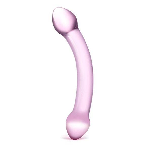 Glas 7.25Inch Double Trouble Dildo Purple - Adult Outlet