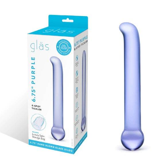 Glas 6.75Inch G Spot Tickler Purple - Adult Outlet