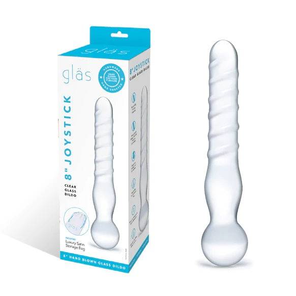 Glas 8Inch Joystick Dildo Clear - Adult Outlet