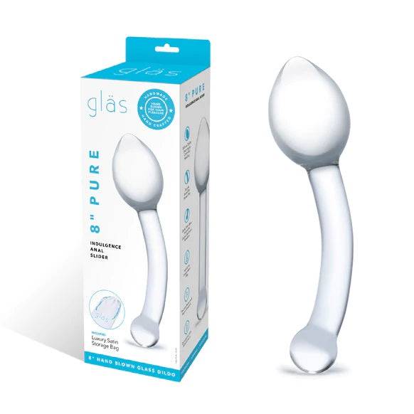 Glas 8Inch Pure Indulgence Anal Slider Clear - Adult Outlet