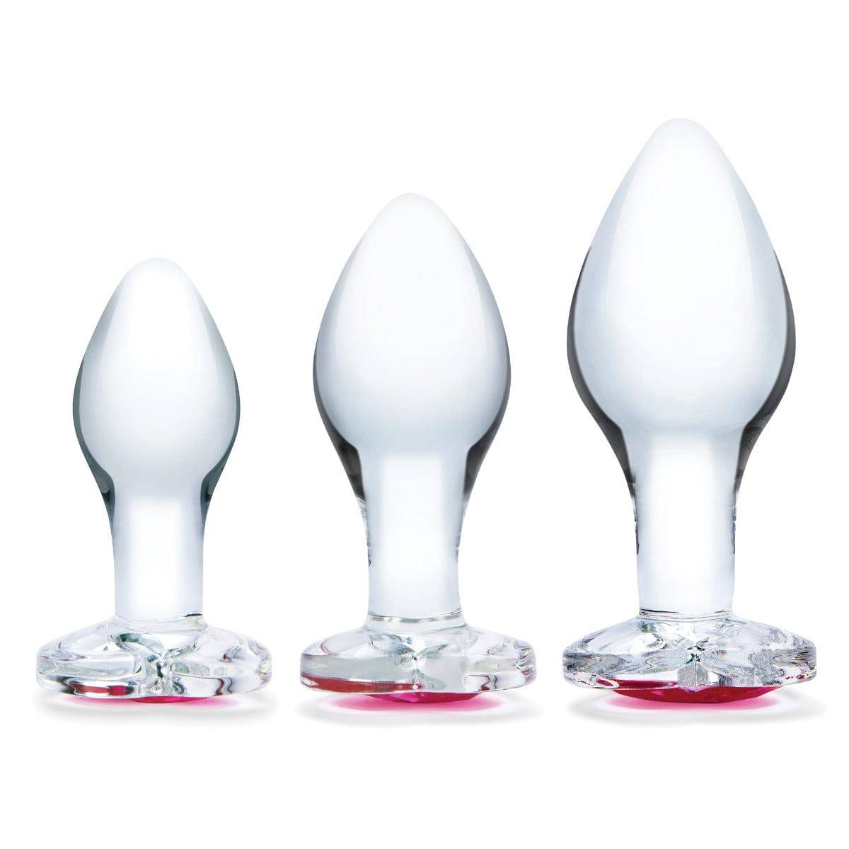 Glas 3Pc Heart Jewel Anal Training Kit - Adult Outlet