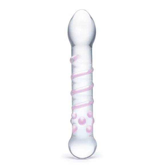 Glas 7.25Inch Spiral Staircase Full Tip Dildo Clear - Adult Outlet