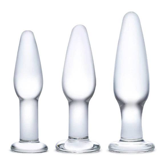 Glas Anal Training Butt Plug Set - Adult Outlet