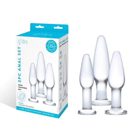 Glas Anal Training Butt Plug Set - Adult Outlet