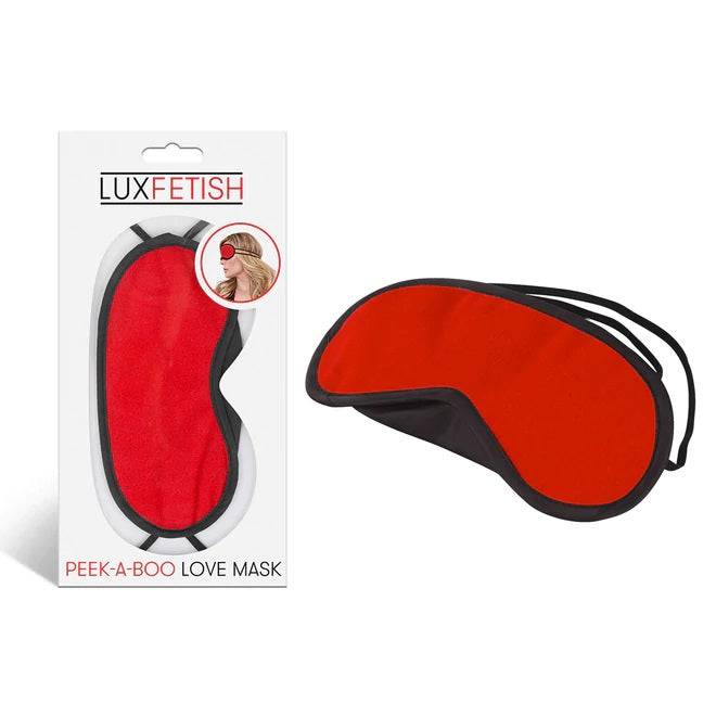 Lux Fetish Peek-A-Boo Love Mask Red - Adult Outlet