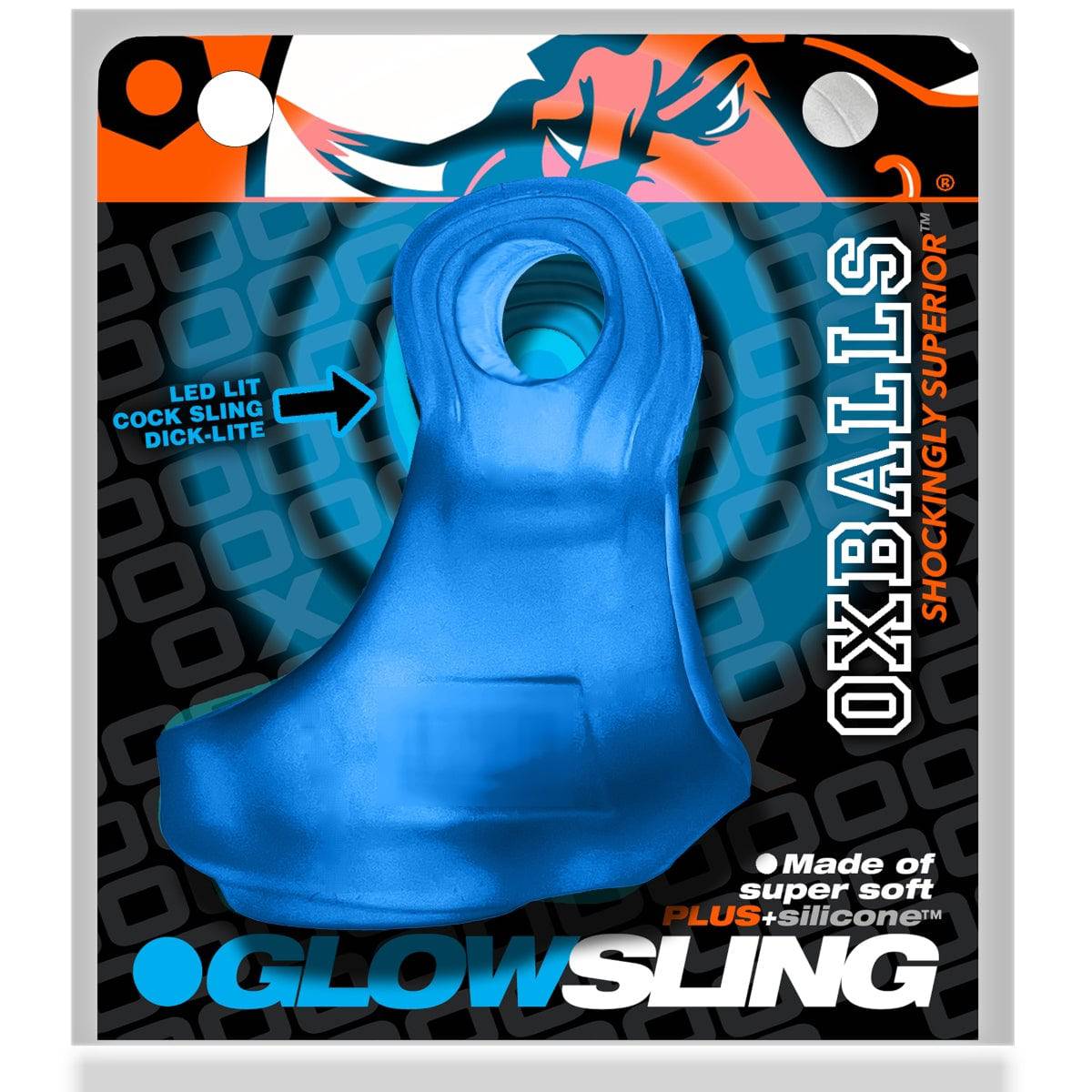 Oxballs Glowsling Cocksling Led Blue Ice - Adult Outlet