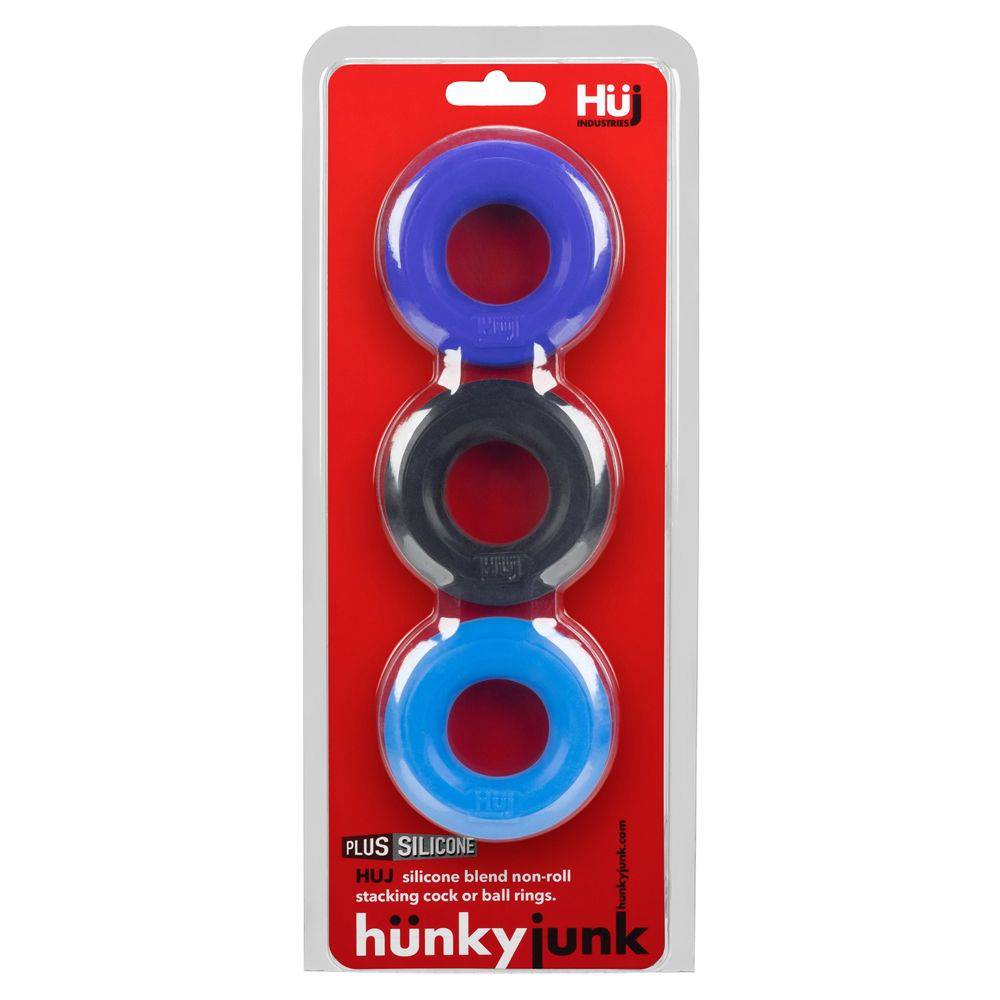 Hunkyjunk Huj3 3 Pack C Ring Multi - Adult Outlet