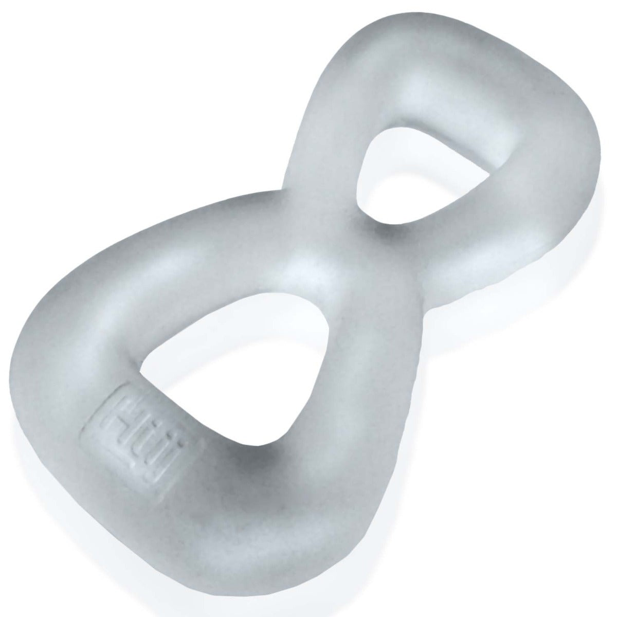Oxballs Boomerang Double Ring Cockring &amp; Nut Tugger Clear