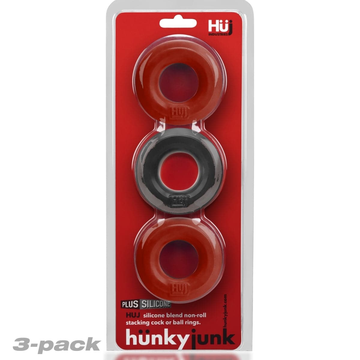 Huj3 C-Ring 3-Pack Cherry / Tar Ice - Adult Outlet