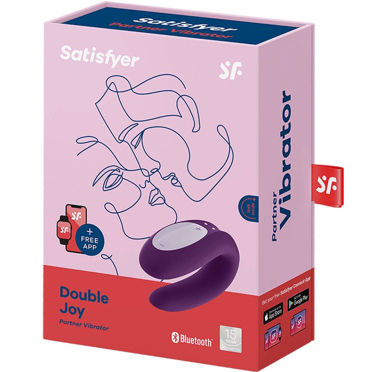 Satisfyer Double Joy Vibrator Violet - Adult Outlet