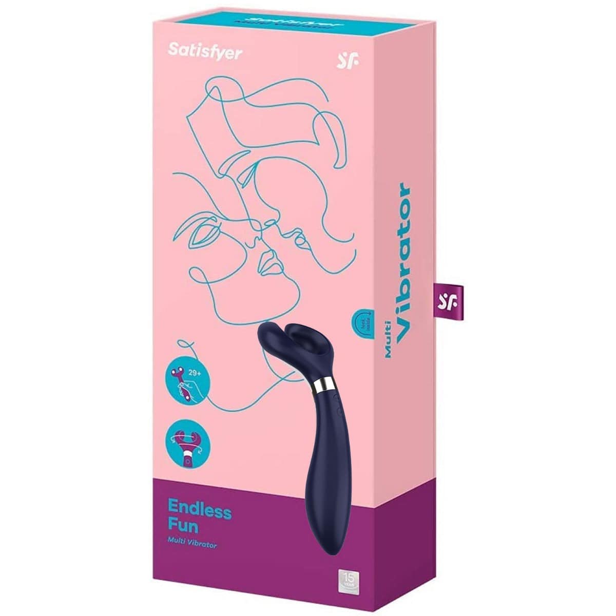 Satisfyer Partner Endless Fun 3 Vibrator Blue - Adult Outlet