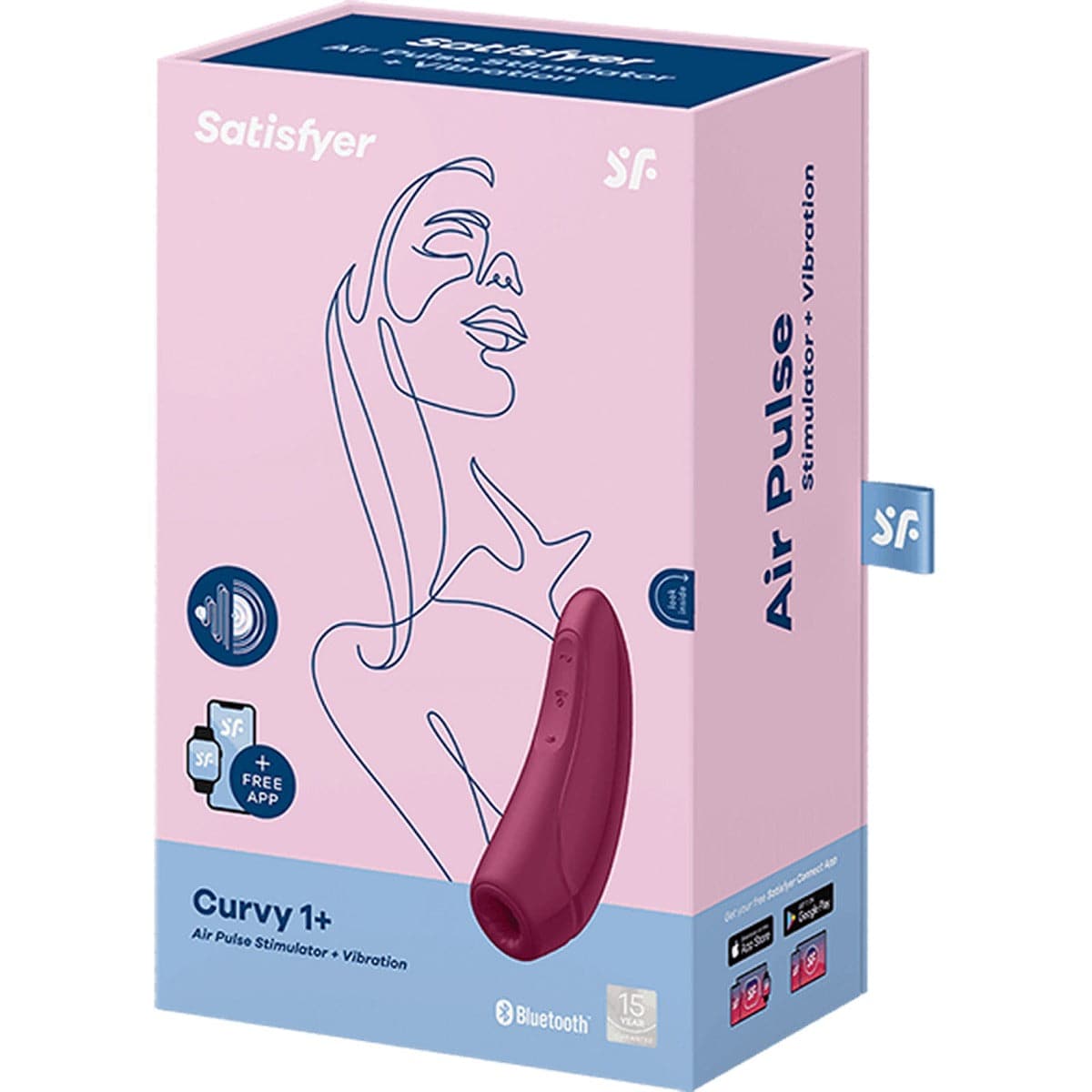 Satisfyer Curvy 1+ Stimulator Rose - Adult Outlet