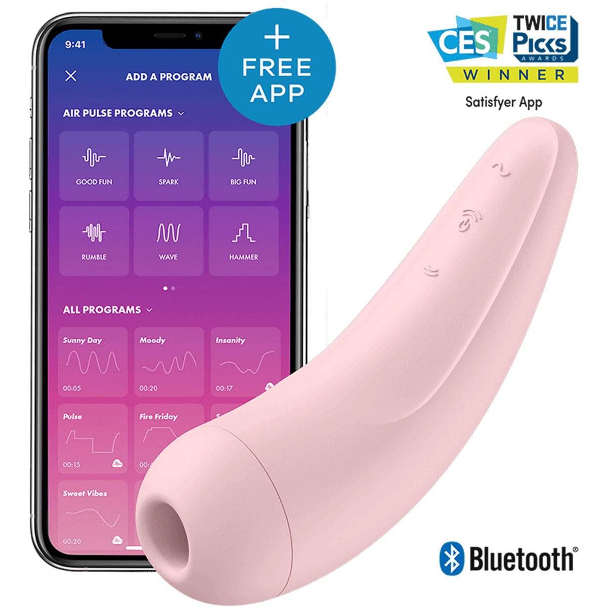 Satisfyer Curvy 2+ Stimulator Pink - Adult Outlet