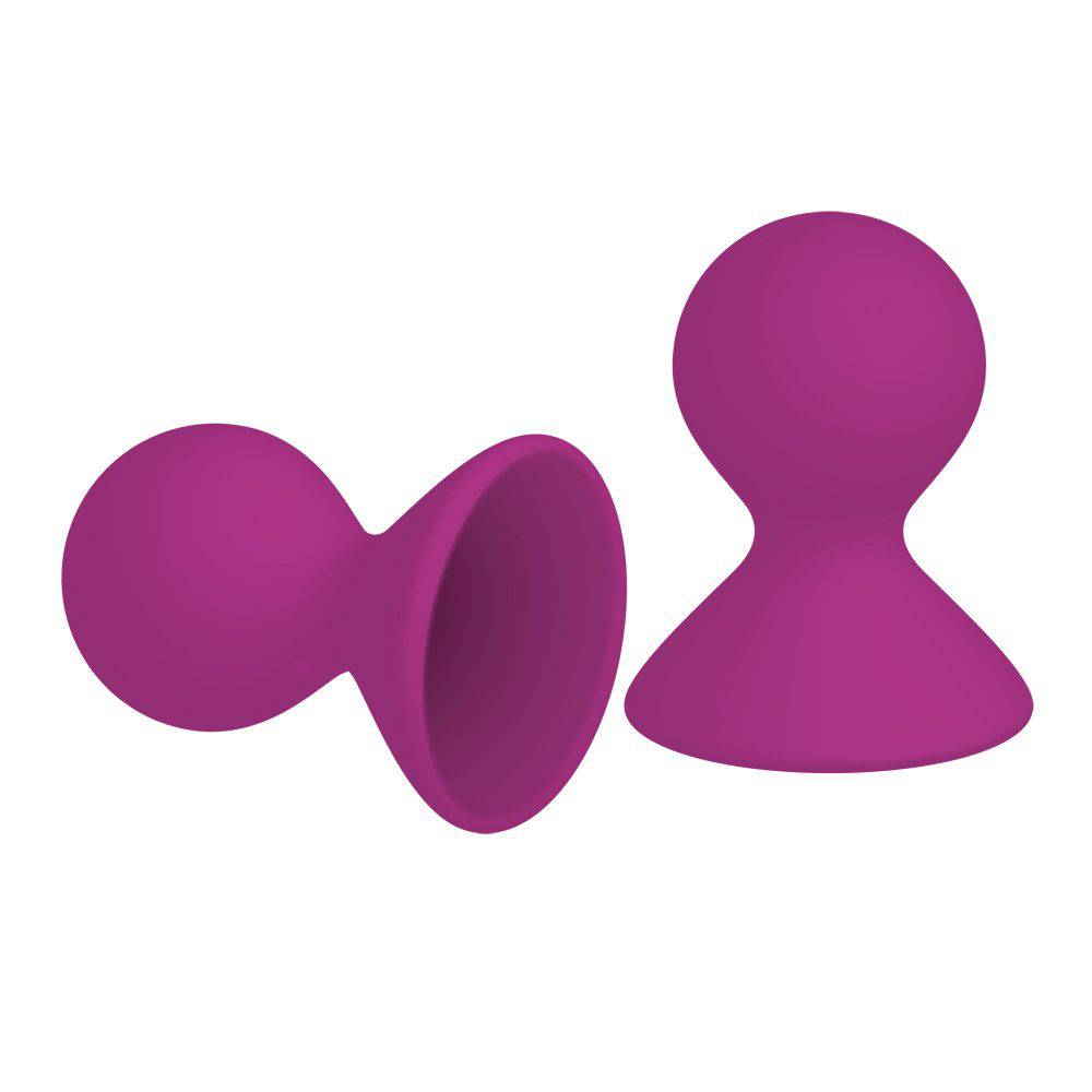 Me You Us Dual Masseuse Silicone Nipple Suckers 2 Pack Purple - Adult Outlet