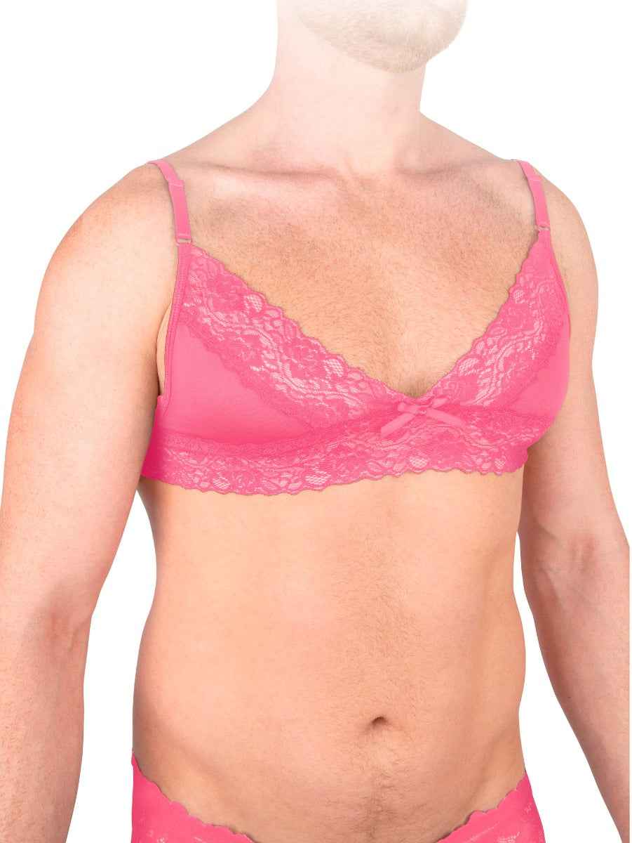 Prowler Pink Lace Bra Large