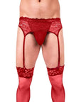 Prowler Red Lace Garter Set X-Large - Red