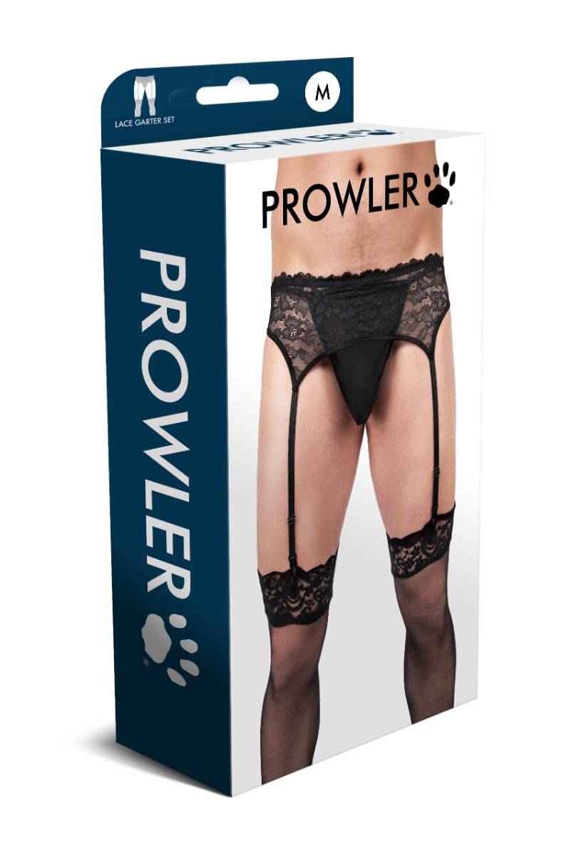 Prowler Lace Garter Set Medium - Adult Outlet