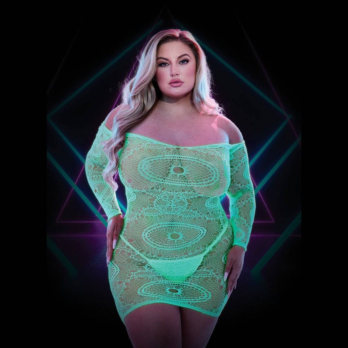 Lapdance Glow In The Dark Mini Dress 2 Q - Adult Outlet