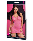 Lapdance Leopard Lace Mini Dress Hot Pink - Adult Outlet