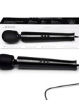 Le Wand Plugin Massager Wand Black - Adult Outlet