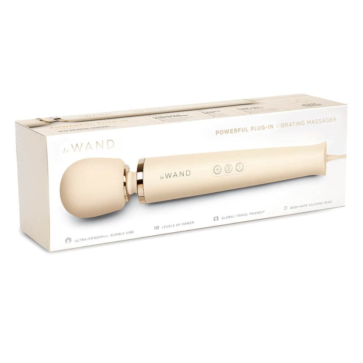 Le Wand Powerful Plug In Vibrating Massager White - Adult Outlet