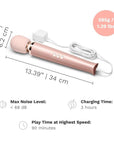 Le Wand Plugin Massager Wand Rose Gold - Adult Outlet