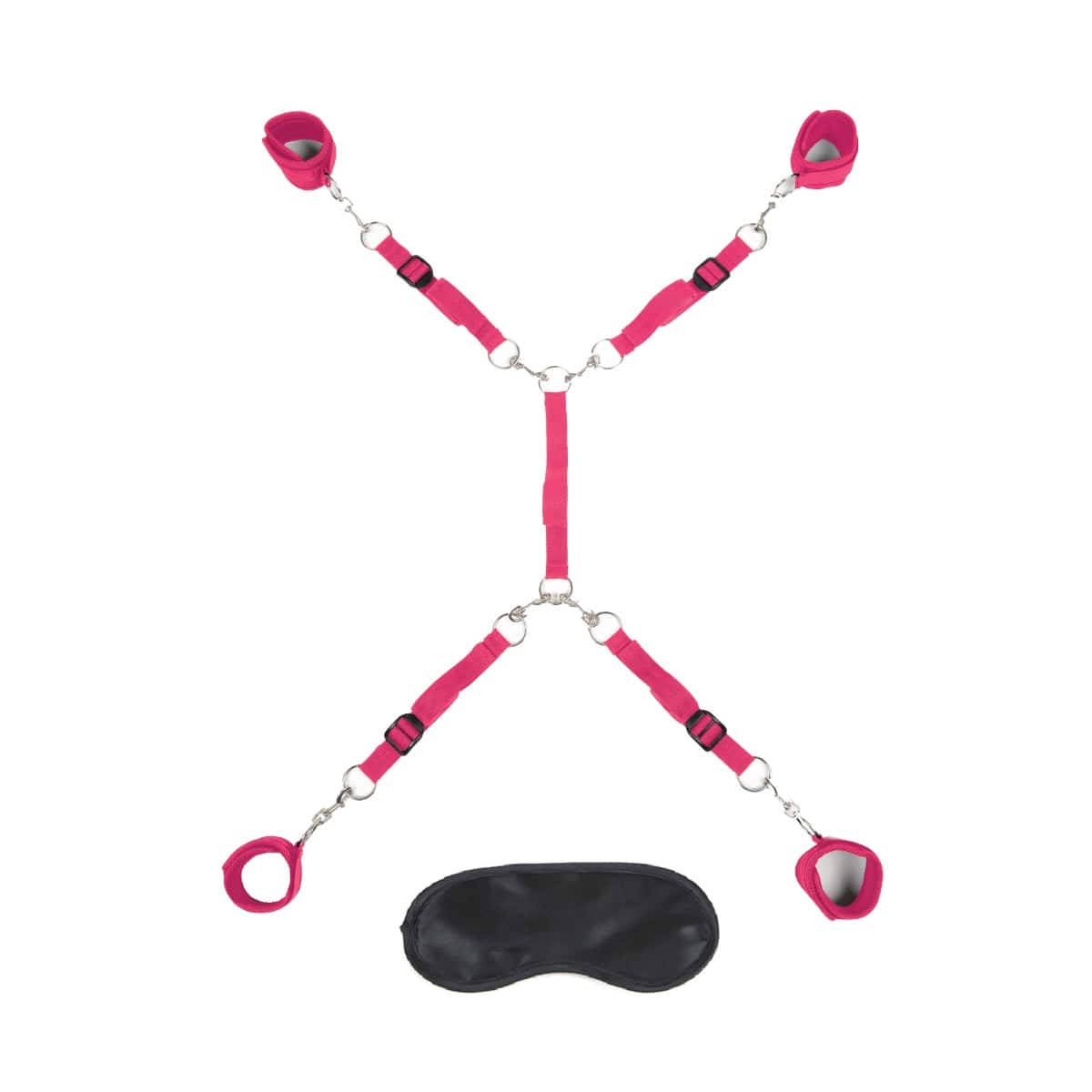 Lux Fetish 7 Piece Bed Spreader Playful Restraint System - Adult Outlet