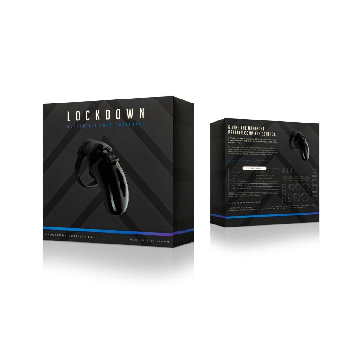 Lockdown Black Chastity Cage Medium - Adult Outlet